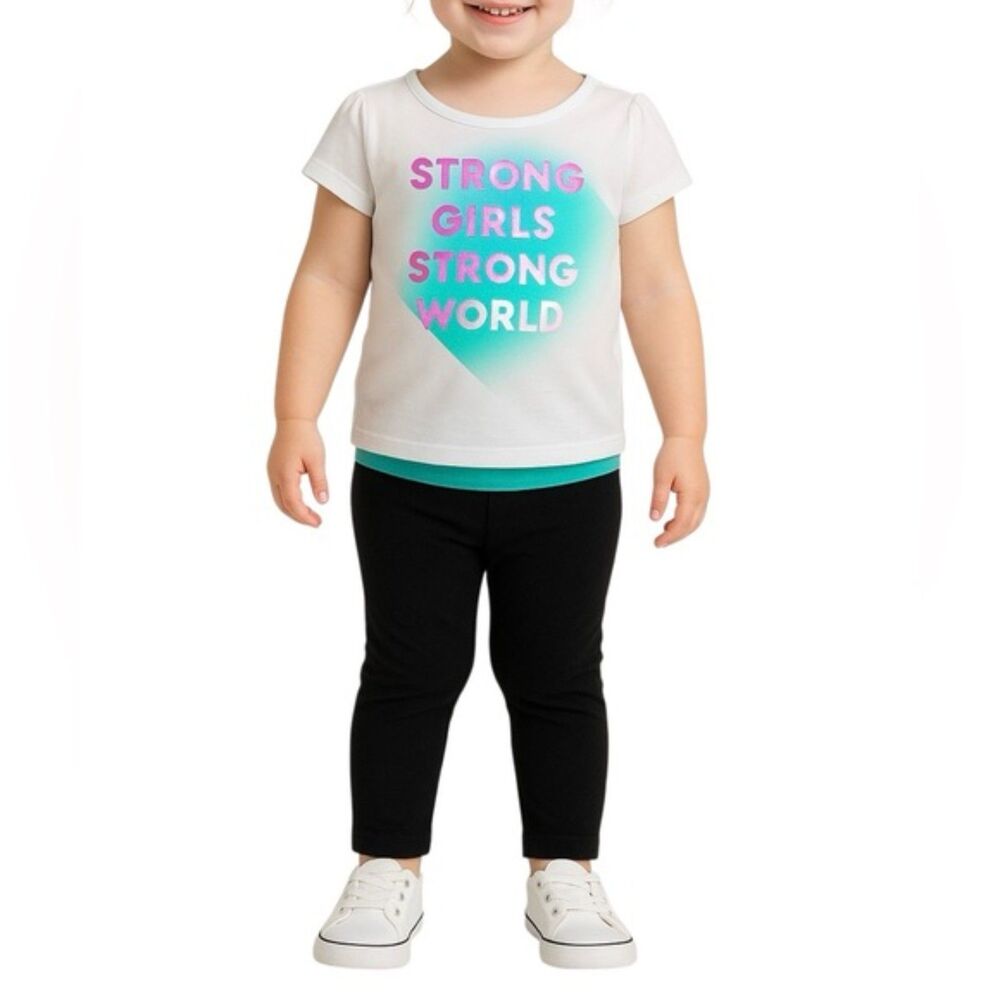 🔥 5 for $30 🔥 Jumping Beans “Strong Girls Strong World” Outfit Set | Size 3T